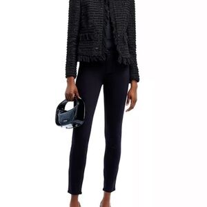 PAIGE Hoxton High-Rise Ankle Skinny Jeans in Black Shadow